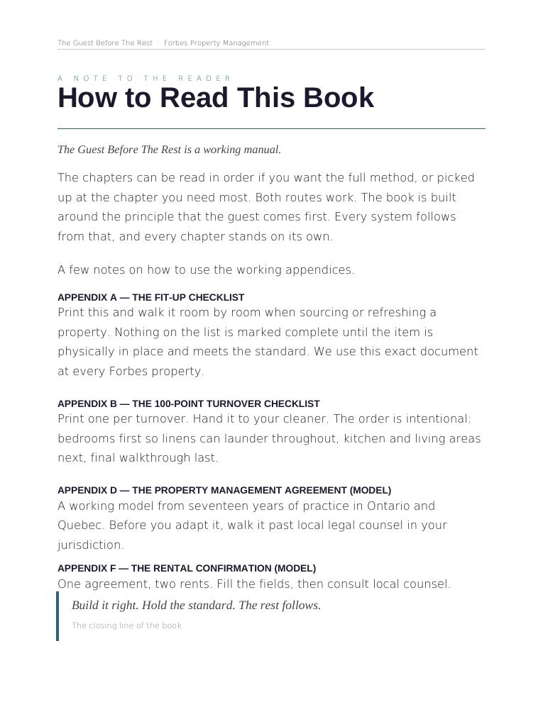 Sample book page titled How to Read This Book